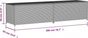 Skrzynia ogrodowa vidaXL Skrzynia ogrodowa, mieszany beż, 469 L, polirattan 11