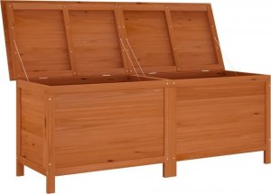 Skrzynia ogrodowa vidaXL Skrzynia ogrodowa, brąz, 150x50x56,5 cm, lite drewno jodłowe 3