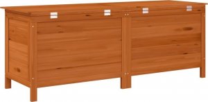 Skrzynia ogrodowa vidaXL Skrzynia ogrodowa, brąz, 150x50x56,5 cm, lite drewno jodłowe 6