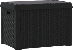 Skrzynia ogrodowa vidaXL Skrzynia ogrodowa z poduszką na siedzisku, antracyt, 125 L, PP 8