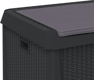 Skrzynia ogrodowa vidaXL Skrzynia ogrodowa z poduszką na siedzisku, antracyt, 125 L, PP 9