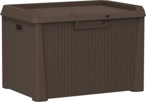 Skrzynia ogrodowa vidaXL Skrzynia ogrodowa, brązowa, 125 L, PP 2