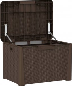 Skrzynia ogrodowa vidaXL Skrzynia ogrodowa, brązowa, 125 L, PP 5