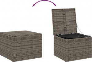 Skrzynia ogrodowa vidaXL Skrzynia ogrodowa, szara, 291 L, polirattan 7