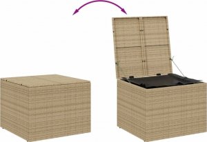 Skrzynia ogrodowa vidaXL Skrzynia ogrodowa, mieszany beż, 291 L, polirattan 7