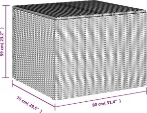 Skrzynia ogrodowa vidaXL Skrzynia ogrodowa, mieszany beż, 291 L, polirattan 9