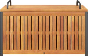 Skrzynia ogrodowa vidaXL Skrzynia ogrodowa, 85x45x45/53 cm, drewno akacjowe i stal 5
