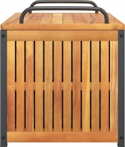 Skrzynia ogrodowa vidaXL Skrzynia ogrodowa, 85x45x45/53 cm, drewno akacjowe i stal 6