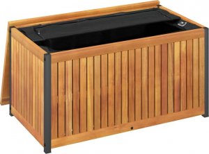 Skrzynia ogrodowa vidaXL Skrzynia ogrodowa, 85x45x45/53 cm, drewno akacjowe i stal 8