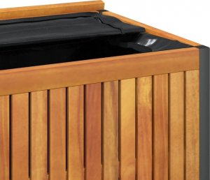 Skrzynia ogrodowa vidaXL Skrzynia ogrodowa, 85x45x45/53 cm, drewno akacjowe i stal 9