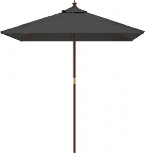 vidaXL Parasol ogrodowy na drewnianym słupku, antracyt, 198x198x231 cm 3