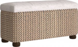 vidaXL Ławki ze schowkiem i szarą poduszką, 2 szt., 69 cm, pałka wodna 3