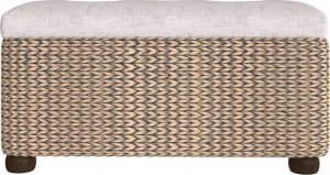 vidaXL Ławki ze schowkiem i szarą poduszką, 2 szt., 69 cm, pałka wodna 4