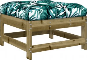 vidaXL Podnóżki ogrodowe z poduszkami, 2 szt., impregnowana sosna 4