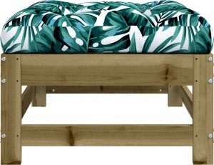 vidaXL Podnóżki ogrodowe z poduszkami, 2 szt., impregnowana sosna 6