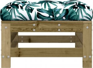 vidaXL Podnóżki ogrodowe z poduszkami, 2 szt., impregnowana sosna 4