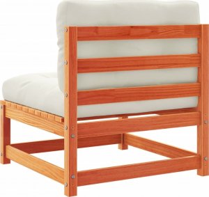 vidaXL Sofy ogrodowe bez podłokietników, z poduszkami, 2 szt., brąz 7