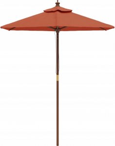 vidaXL Parasol ogrodowy na drewnianym słupku, terakotowy, 196x231 cm 3