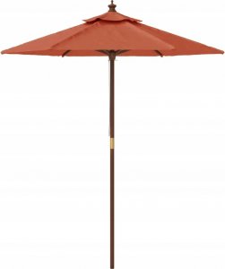 vidaXL Parasol ogrodowy na drewnianym słupku, terakotowy, 196x231 cm 4