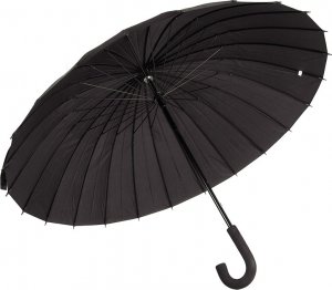 Verk Duży parasol parasolka czarna wytrzymała elegancka Duży parasol parasolka czarna wytrzymała elegancka 6