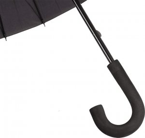 Verk Duży parasol parasolka czarna wytrzymała elegancka Duży parasol parasolka czarna wytrzymała elegancka 7