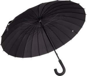 Verk Duży parasol parasolka czarna wytrzymała elegancka Duży parasol parasolka czarna wytrzymała elegancka 8