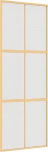 vidaXL Drzwi przesuwne, złote, 76x205 cm, mrożone szkło ESG, aluminium 2