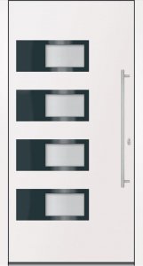 vidaXL Drzwi wejściowe, białe, 110x210 cm, aluminium i PVC 3