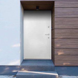 vidaXL Drzwi wejściowe, białe, 110x207,5 cm, aluminium Lumarko! 1