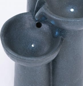 Hillvert Fontanna kaskada ogrodowa solarna z oświetleniem LED 3 misy 3 W Fontanna kaskada ogrodowa solarna z oświetleniem LED 3 misy 3 W 3