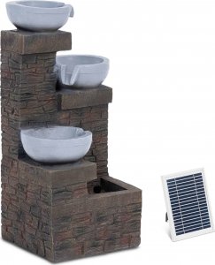 Hillvert Fontanna ogrodowa solarna z oświetleniem LED 3 misy 3 W Fontanna ogrodowa solarna z oświetleniem LED 3 misy 3 W 2