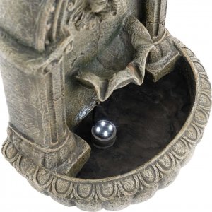 Hillvert Fontanna kaskada ogrodowa przyścienna solarna z oświetleniem LED głowa lwa 2 W Fontanna kaskada ogrodowa przyścienna solarna z oświetleniem LED głowa lwa 2 W 3