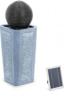 Hillvert Fontanna kaskada ogrodowa solarna z oświetleniem LED kula na kolumnie 3 W Fontanna kaskada ogrodowa solarna z oświetleniem LED kula na kolumnie 3 W 2