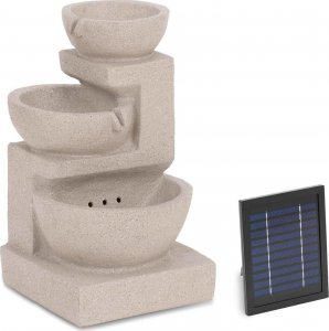 Hillvert Fontanna kaskada ogrodowa solarna z oświetleniem LED 3 misy 2 W Fontanna kaskada ogrodowa solarna z oświetleniem LED 3 misy 2 W 2