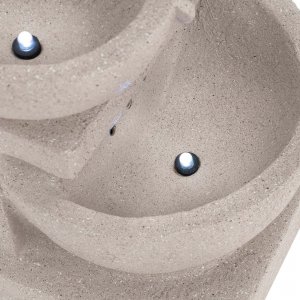 Hillvert Fontanna kaskada ogrodowa solarna z oświetleniem LED 3 misy 2 W Fontanna kaskada ogrodowa solarna z oświetleniem LED 3 misy 2 W 3