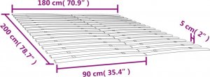 vidaXL vidaXL Stelaż do łóżka, 34 listwy, 2 szt., 90x200 cm 7