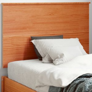 vidaXL Wezgłowie łóżka, woskowy brąz, 90 cm, lite drewno sosnowe 1