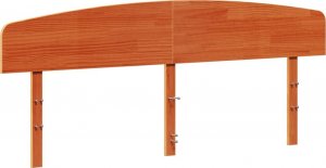 vidaXL Wezgłowie do łóżka, woskowy brąz, 200 cm, lite drewno sosnowe 2