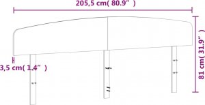 vidaXL Wezgłowie do łóżka, woskowy brąz, 200 cm, lite drewno sosnowe 9