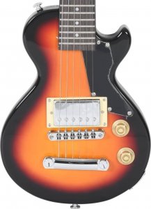 vidaXL Gitara elektryczna z pokrowcem, brązowo-częściowyarna, 3/4, 30" 6