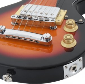 vidaXL Gitara elektryczna z pokrowcem, brązowo-częściowyarna, 3/4, 30" 7