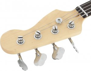 vidaXL Gitara basowa dla początkujących, z torbą brązowo-biała 4/4 46" 8