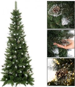 Springos Choinka sztuczna slim 220 cm sosna diamentowa drzewko bożonarodzeniowe UNIWERSALNY 2