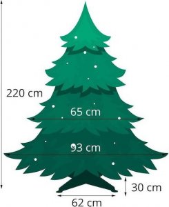 Springos Choinka sztuczna slim 220 cm sosna diamentowa drzewko bożonarodzeniowe UNIWERSALNY 3