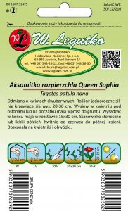 Legutko Nasiona kwiatów kolorowych Aksamitka Godecja, 11g 4