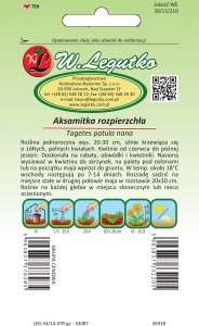 Legutko Nasiona kwiatów kolorowych Aksamitka Godecja, 11g 8