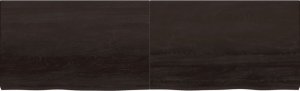 vidaXL Blat do łazienki, ciemnobrązowy, 200x60x(2-6) cm, lite drewno 3