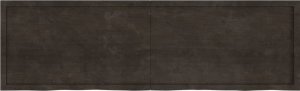 vidaXL Blat do łazienki, ciemnobrązowy, 200x60x(2-6) cm, lite drewno 4