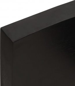 vidaXL Blat do łazienki, ciemnobrązowy, 200x60x(2-6) cm, lite drewno 8