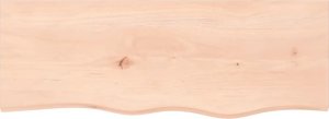 vidaXL Blat do łazienki, 80x30x(2-6) cm, surowe, lite drewno 3